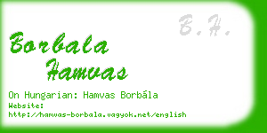 borbala hamvas business card